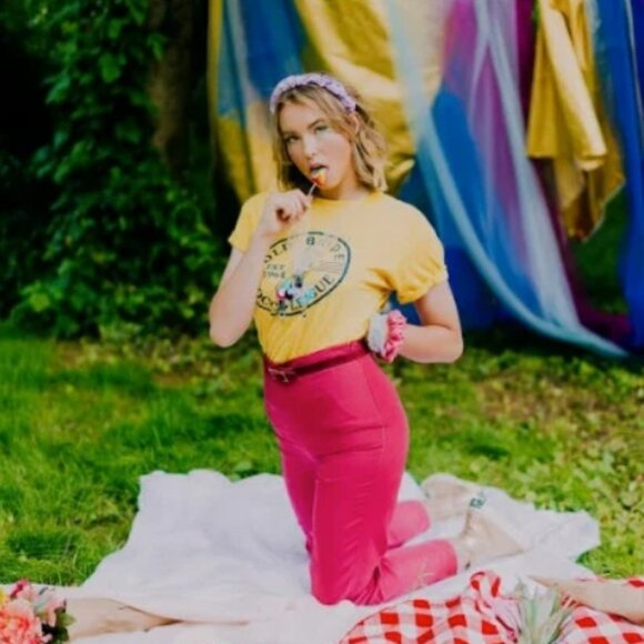 Hot Pink MaxMara Vintage Pleated Trousers with Rhinestone Belt - Made in Italy - Picture 9 of 9